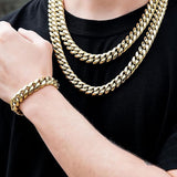 Cuban Link Chain Bracelet – 24K Real Gold Plated