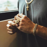Cuban Link Chain Bracelet – 24K Real Gold Plated