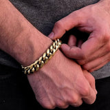 Cuban Link Chain Bracelet – 24K Real Gold Plated