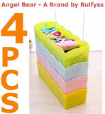 Socks Undergarment Storage Drawer Organiser Set of 4 (Color May Vary)
