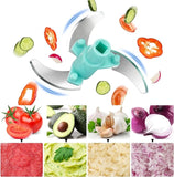 Vegetable Chopper for Kitchen, Onion Chopper, Onion Cutter, Vegetable Cutter (500ml, 3 Blades, Multicolor)