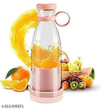 Electric Portable Mini Juicer Bottle – Wireless Personal Blender for Smoothies &amp; Shakes (4 Blades, USB Rechargeable)