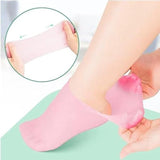Silicone Gel Heel Socks Anti Slip for Dry Cracked Feet (Pack of 2)