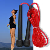 Premium Sports Speed Skipping Rope, Jump Rope with Pvc Handle, Multicolor Pvc Pencil Skipping Rope for Men, Women, Boys & Girls (Red)
