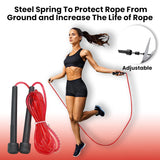 Premium Sports Speed Skipping Rope, Jump Rope with Pvc Handle, Multicolor Pvc Pencil Skipping Rope for Men, Women, Boys & Girls (Red)