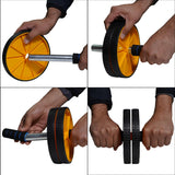 Premium Abs Roller for Men & Women Abs Workout Equipment for Abdominal Ab Roller Home Exercise Equipment with Knee Mat -(Yellow & Black)