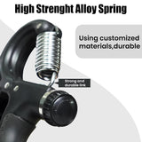 Premium Counter Adjustable Hand Gripper (10Kg–60Kg) | Professional Grip Strength Trainer | Black Color