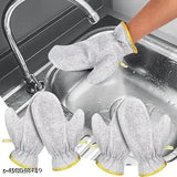 1 PAIR Wire Dishwashing Gloves, Kitchen Cleaning Gloves, Kitchen Gloves For Washing Dishes & Wiping Pots