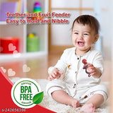 Nibbler for Babies | Pacifier for Newborn Baby | Silicone Fruit & Juice Feeder with Cover Pack of 2