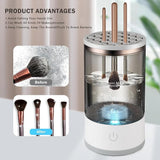 Electric Cosmetic Makeup Brush Cleaning Tool – Automatic Brush Cleaner &amp; Dryer Machine