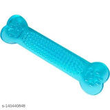 Silicone Flat Bone Toy for Pet (Multicolor)