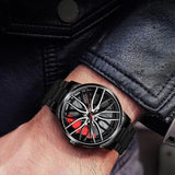 Stereoscopic Car Wheel Watch – Stylish Alloy Steel Quartz Wristwatch for Men
