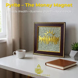 HEALING ZONE 7 Horses on Raw Pyrite Frame – Vastu and Feng Shui Decorative Wall Frame for Wealth, and Positive Energy