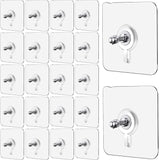 Wall Mount Screw Hooks for Kitchen Bathroom Bedroom Living Room (40 Pcs)