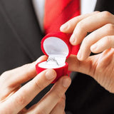 Valentine Special Adjustable Proposal Ring with Velvet Red Rose