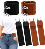 Adjustable No Buckle Belts for Men and Women with Hook (2Pcs)