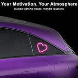 Heart Shaped Car Window Light with Suction Cups – Solar Powered LED Decoration