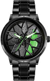 Stereoscopic Car Wheel Watch – Stylish Alloy Steel Quartz Wristwatch for Men