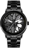 Stereoscopic Car Wheel Watch – Stylish Alloy Steel Quartz Wristwatch for Men