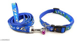 Neck Coller Belt with 5 Feet Leash for Pet (Multicolor, 0.15 inches) (Set of 1)
