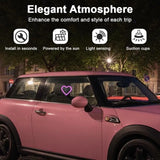 Heart Shaped Car Window Light with Suction Cups – Solar Powered LED Decoration