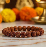 7 Mukhi Rudraksha Bracelet – Natural & Authentic Spiritual Bracelet for Prosperity, Positivity & Daily Wear