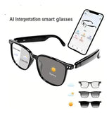 AI Interpretation Smart Glasses – Language Translation, AI Chat &amp; Hands-Free Audio