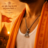Hanuman Silver Locket With  Silver Chain