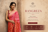 Jacquard Striped Saree for Women (Red, 6.3 m)